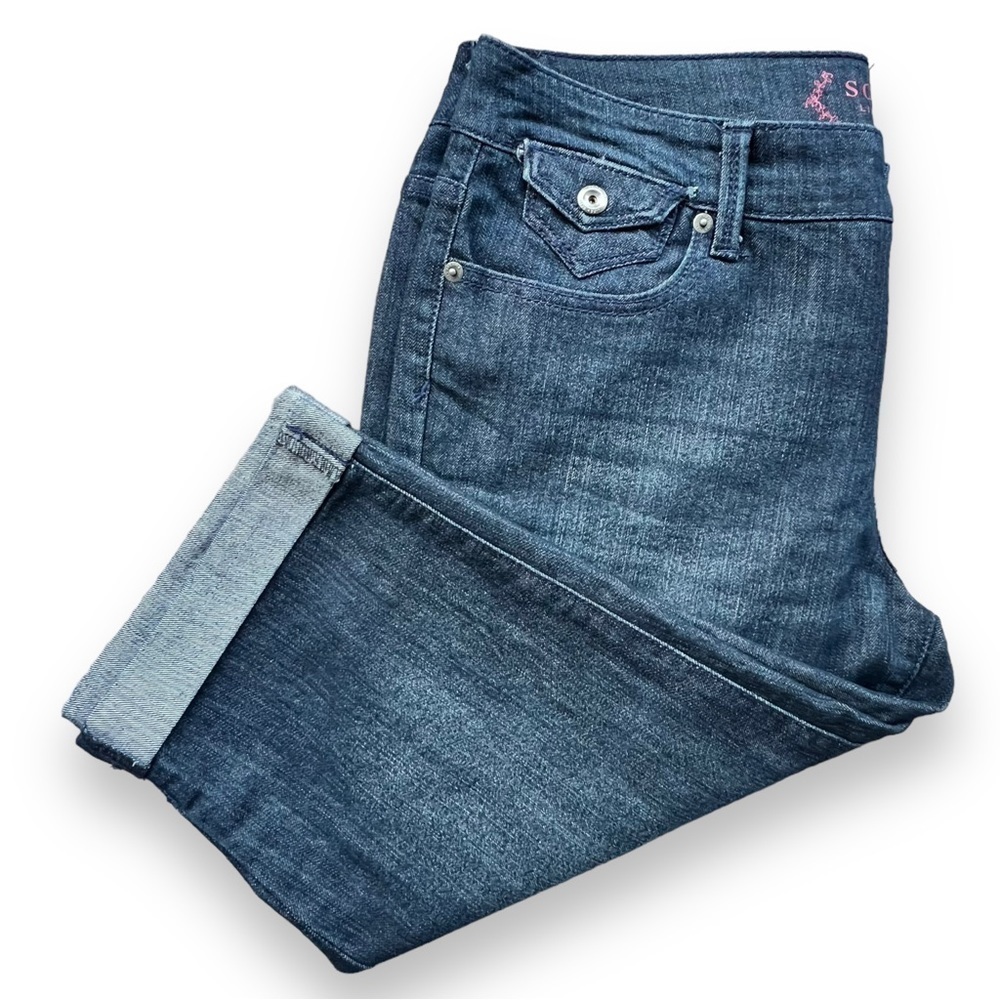 Sonoma Women’s Modern Cuffed Denim Capri Dark Wash Size 12P